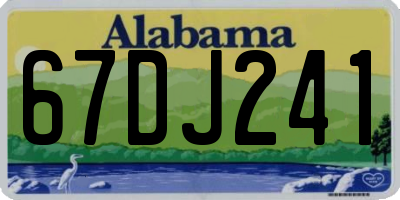 AL license plate 67DJ241