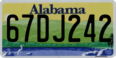 AL license plate 67DJ242