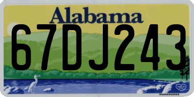 AL license plate 67DJ243
