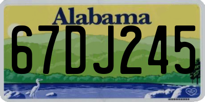 AL license plate 67DJ245