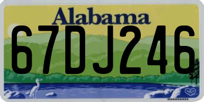 AL license plate 67DJ246