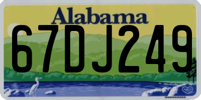 AL license plate 67DJ249
