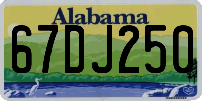 AL license plate 67DJ250