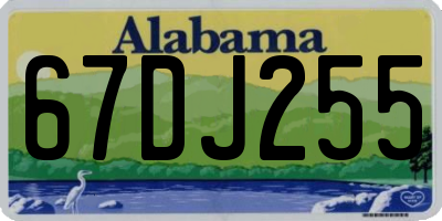 AL license plate 67DJ255