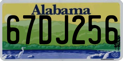 AL license plate 67DJ256