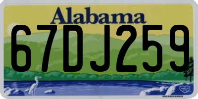 AL license plate 67DJ259