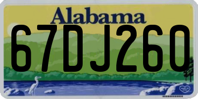 AL license plate 67DJ260