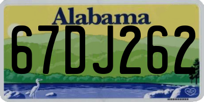 AL license plate 67DJ262