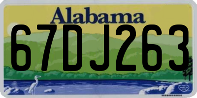 AL license plate 67DJ263