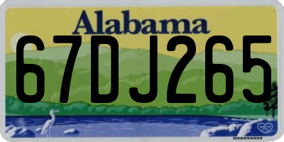 AL license plate 67DJ265