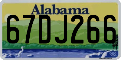 AL license plate 67DJ266