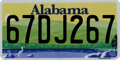 AL license plate 67DJ267