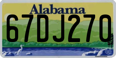AL license plate 67DJ270
