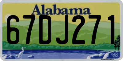 AL license plate 67DJ271