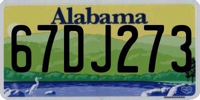 AL license plate 67DJ273