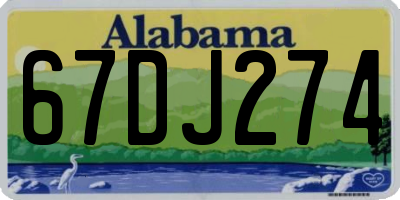 AL license plate 67DJ274