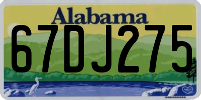 AL license plate 67DJ275
