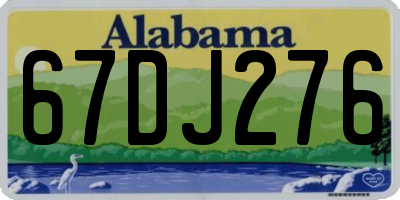 AL license plate 67DJ276