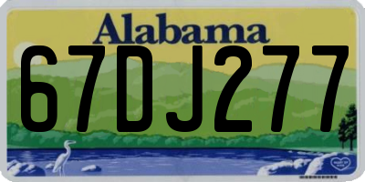AL license plate 67DJ277