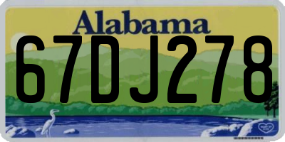 AL license plate 67DJ278