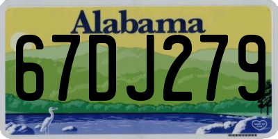 AL license plate 67DJ279