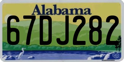 AL license plate 67DJ282