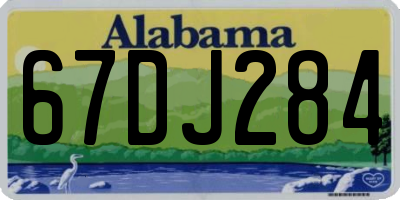 AL license plate 67DJ284