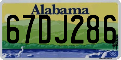 AL license plate 67DJ286