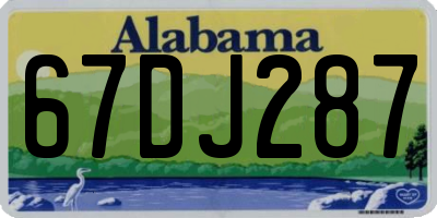 AL license plate 67DJ287