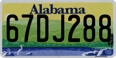 AL license plate 67DJ288