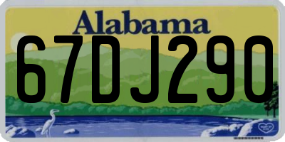 AL license plate 67DJ290