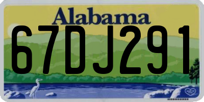 AL license plate 67DJ291