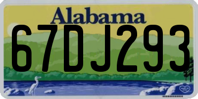 AL license plate 67DJ293