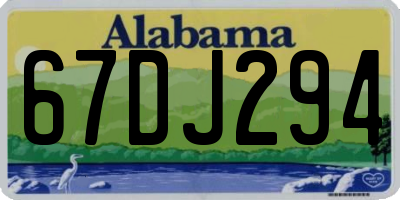 AL license plate 67DJ294