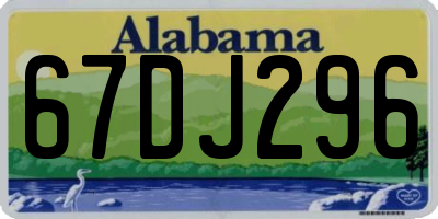 AL license plate 67DJ296