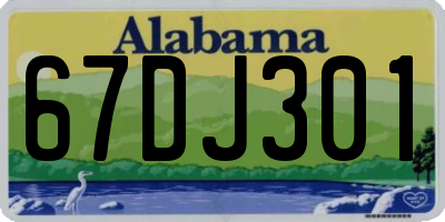 AL license plate 67DJ301