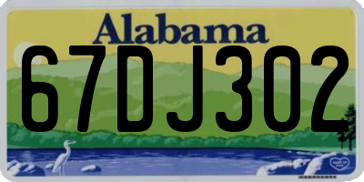 AL license plate 67DJ302