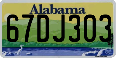 AL license plate 67DJ303