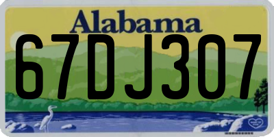 AL license plate 67DJ307