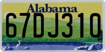 AL license plate 67DJ310
