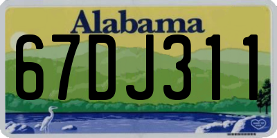 AL license plate 67DJ311