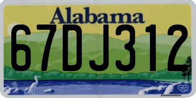 AL license plate 67DJ312