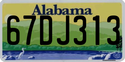 AL license plate 67DJ313