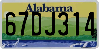 AL license plate 67DJ314