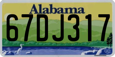 AL license plate 67DJ317