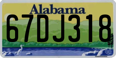 AL license plate 67DJ318