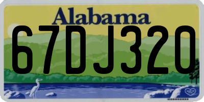 AL license plate 67DJ320