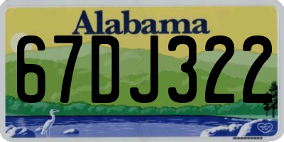 AL license plate 67DJ322