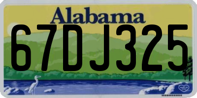AL license plate 67DJ325