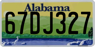 AL license plate 67DJ327